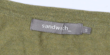 Womens UK Size S Sandwich Green Cardigan Jumper