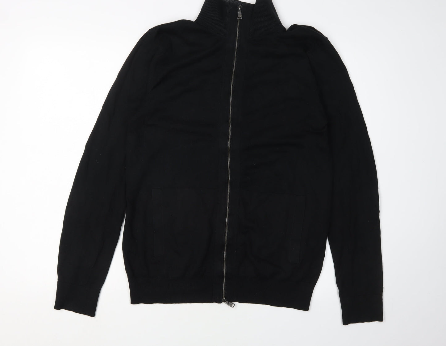 Banana Republic Men's Black Full Zip Jumper M Tall