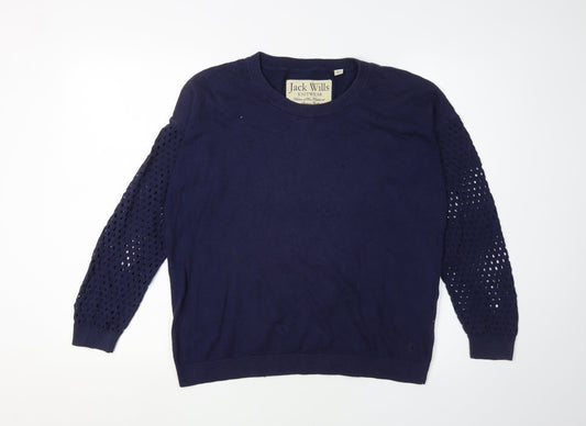 Jack Wills Women's Blue Pullover Jumper Size 14