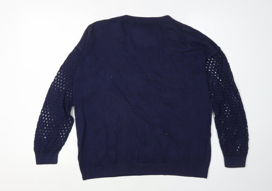 Jack Wills Women's Blue Pullover Jumper Size 14