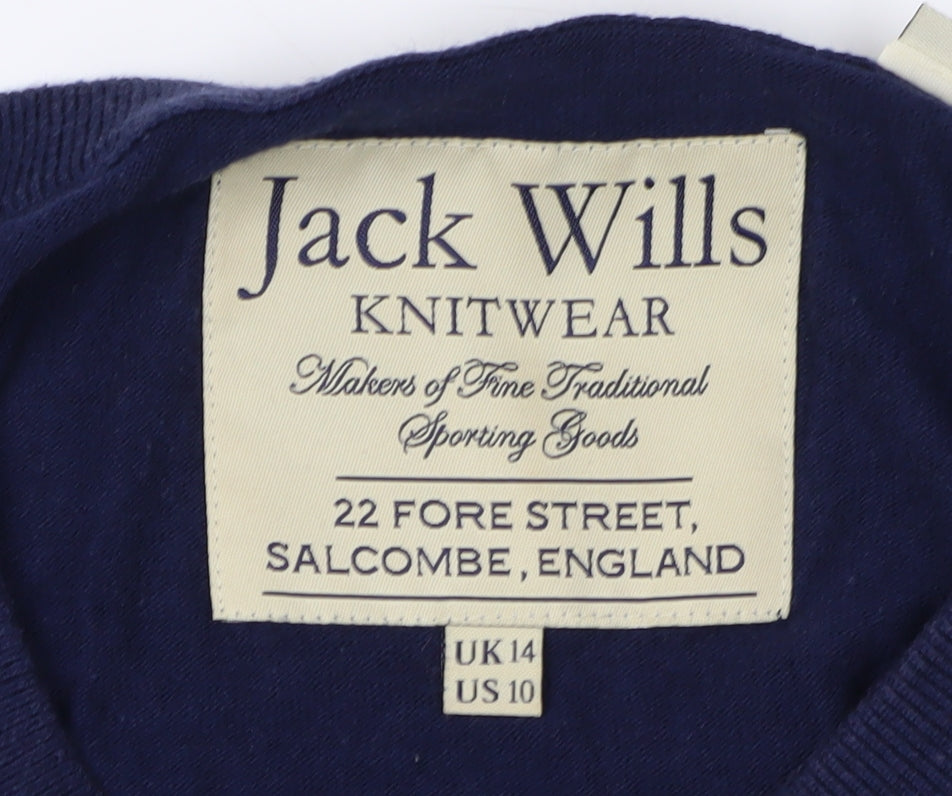 Jack Wills Women's Blue Pullover Jumper Size 14