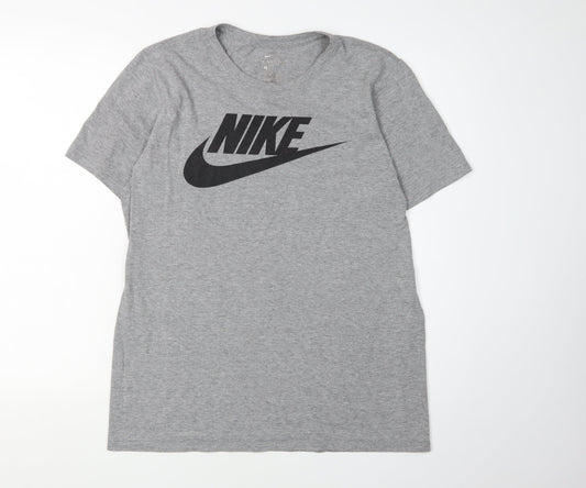 Nike Men's Grey Short Sleeve Graphic T-Shirt M