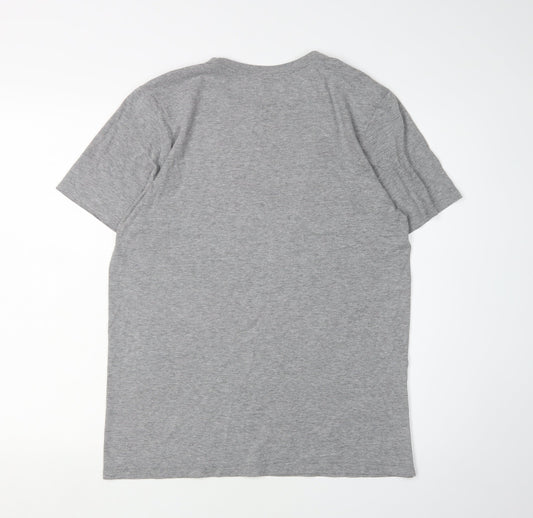 Nike Men's Grey Short Sleeve Graphic T-Shirt M