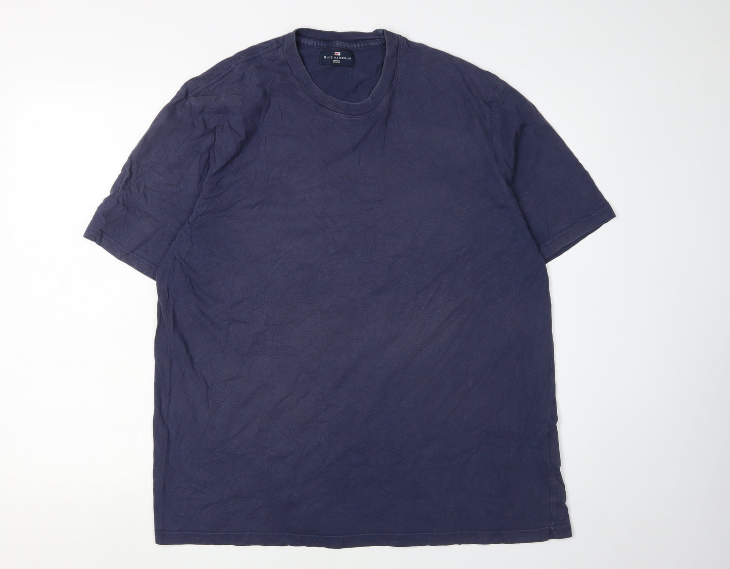 Marks and Spencer Men's Blue Large Crew Neck T-Shirt