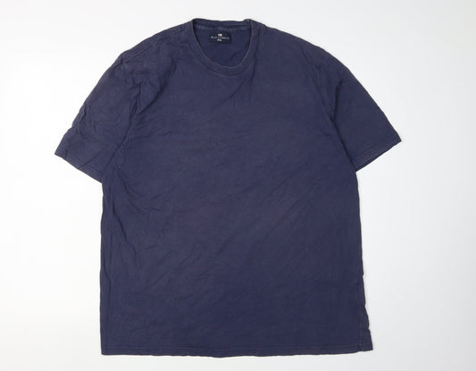 Marks and Spencer Men's Blue Large Crew Neck T-Shirt