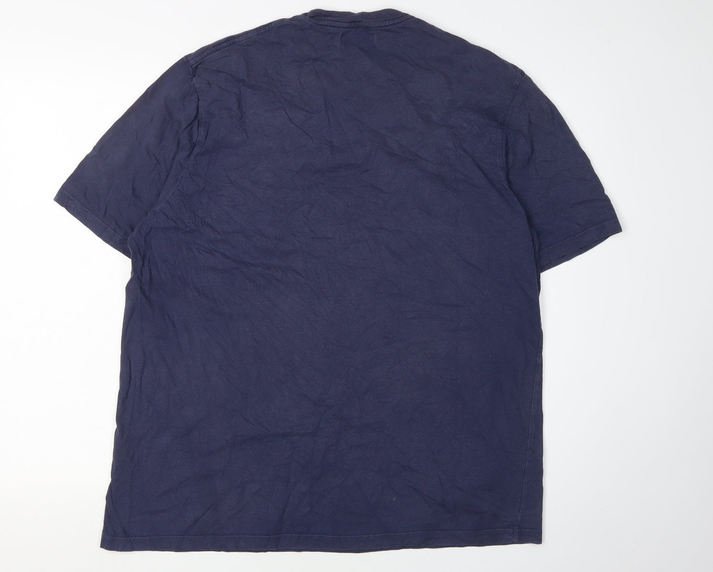 Marks and Spencer Men's Blue Large Crew Neck T-Shirt