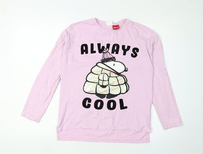 Zara Girls Pink Peanuts Graphic T-Shirt 11-12 Years