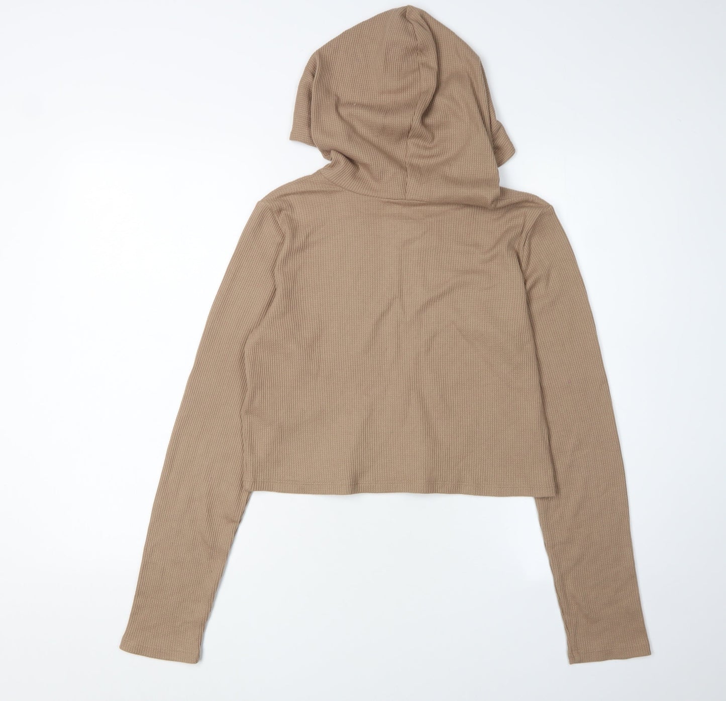 Hollister Women's Brown Full Zip Hoodie - Size S