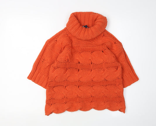 Womens UK Size S French Connection Orange Pullover Jumper