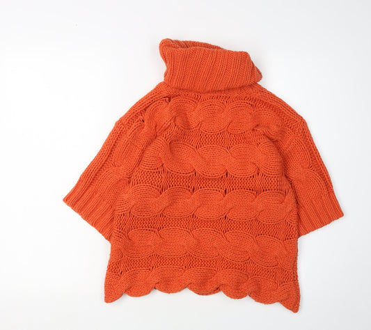 Womens UK Size S French Connection Orange Pullover Jumper