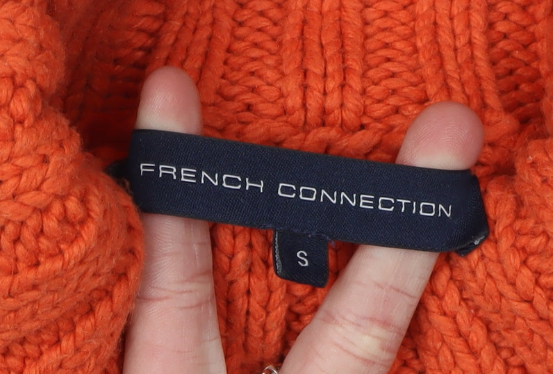 Womens UK Size S French Connection Orange Pullover Jumper
