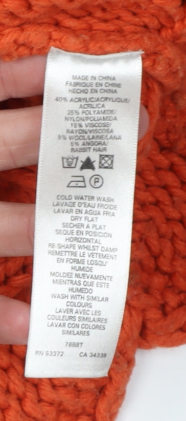 Womens UK Size S French Connection Orange Pullover Jumper