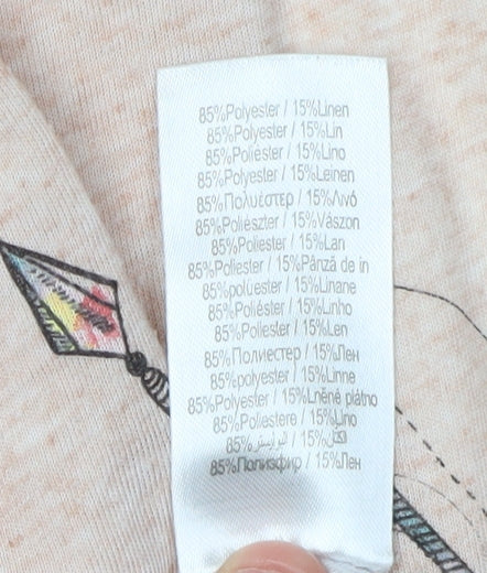 Animal Women's Beige Bohemian Tank Top Size 10