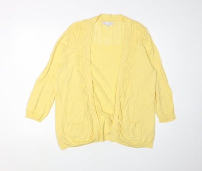 Womens UK Size 12 RJR John Rocha Yellow Cardigan Jumper