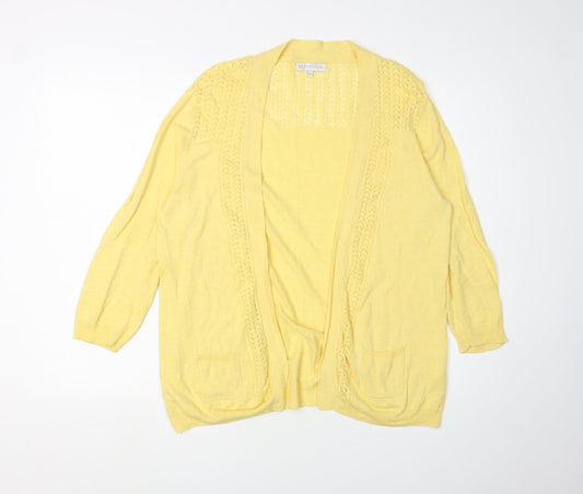 Womens UK Size 12 RJR John Rocha Yellow Cardigan Jumper