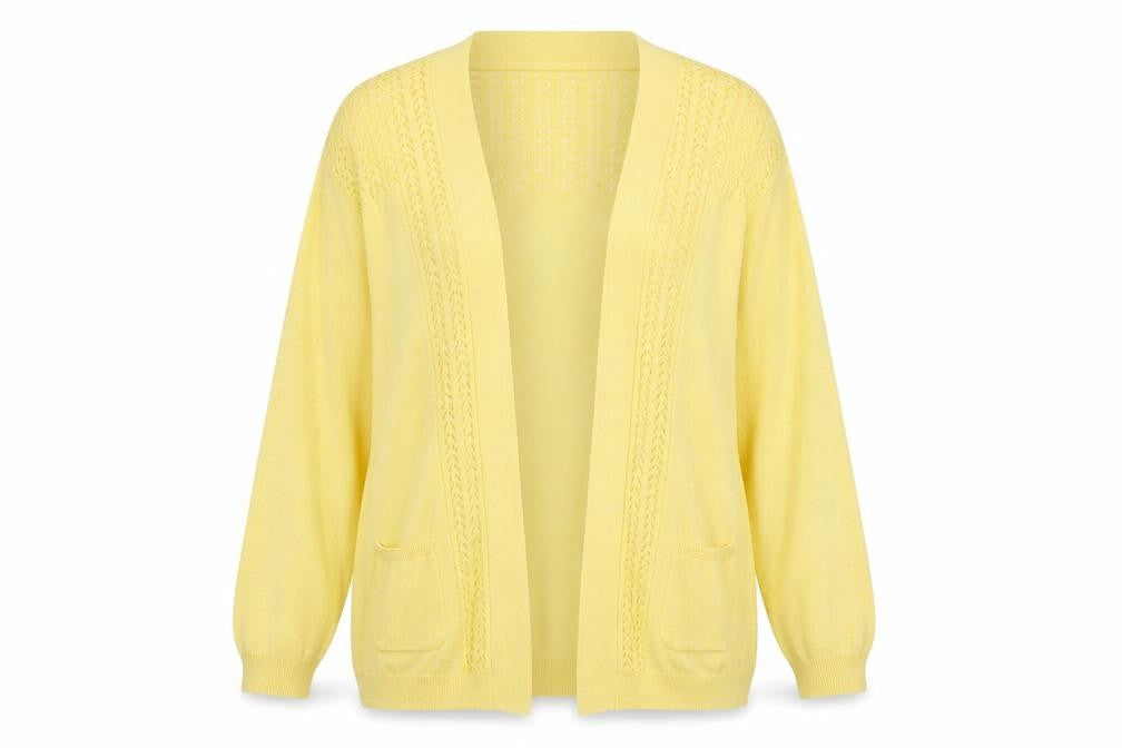 Womens UK Size 12 RJR John Rocha Yellow Cardigan Jumper