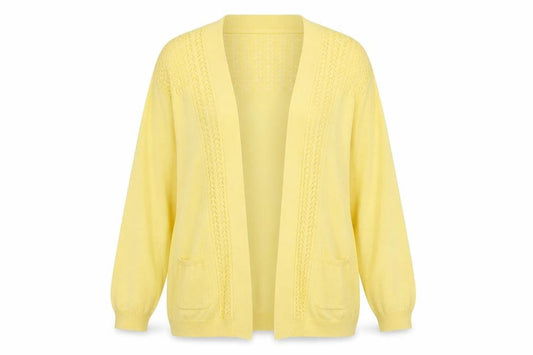 Womens UK Size 12 RJR John Rocha Yellow Cardigan Jumper