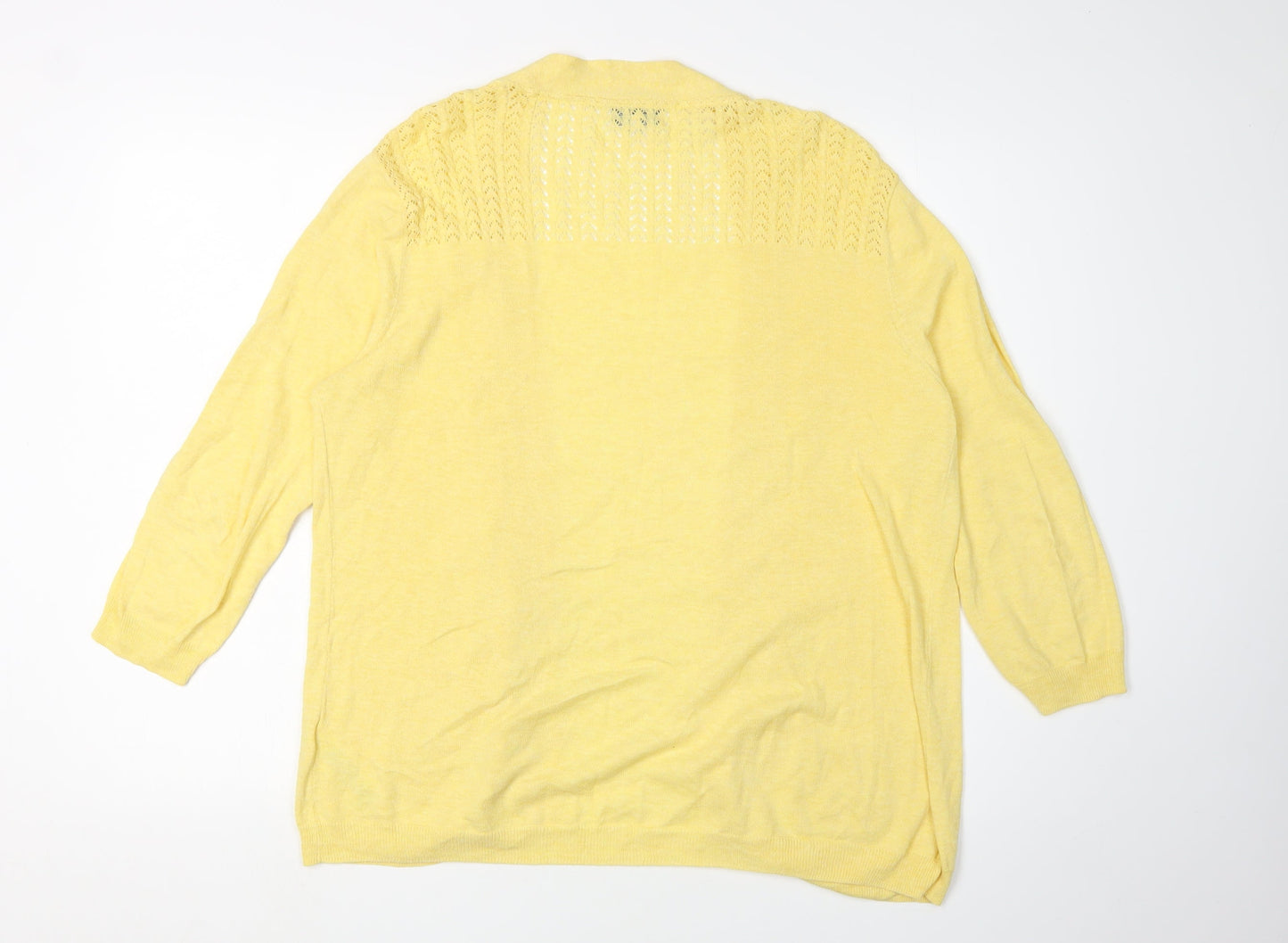 Womens UK Size 12 RJR John Rocha Yellow Cardigan Jumper