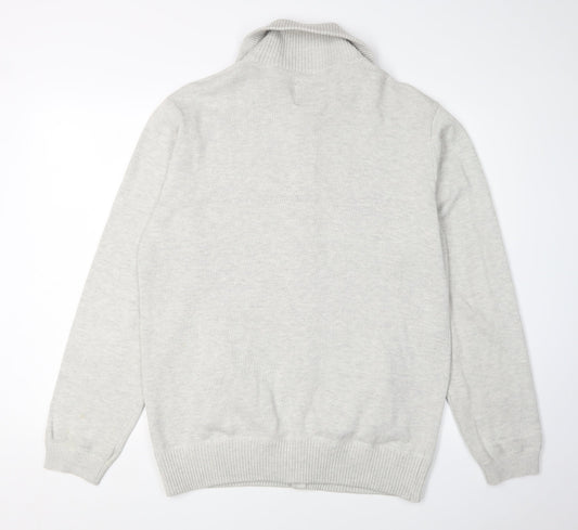 Firetrap Men's Grey Cotton Cardigan Size L