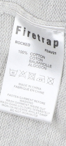 Firetrap Men's Grey Cotton Cardigan Size L