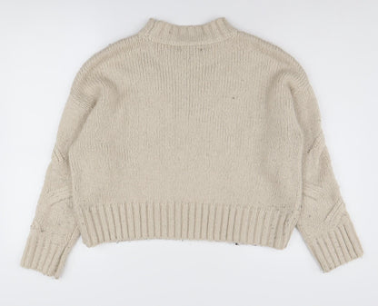 Womens UK Size M New Look Beige Jumper Jumper