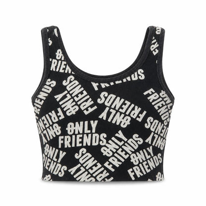Womens UK Size 12 Pull & Bear Black Cropped Tank