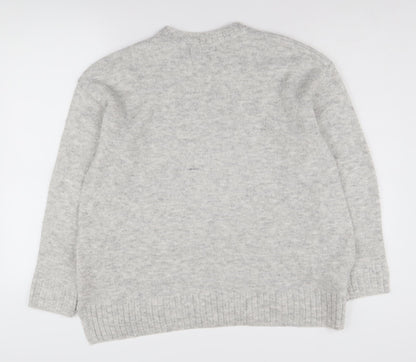 Womens UK Size M Marks and Spencer Grey Pullover Jumper