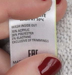 Womens UK Size M Marks and Spencer Grey Pullover Jumper