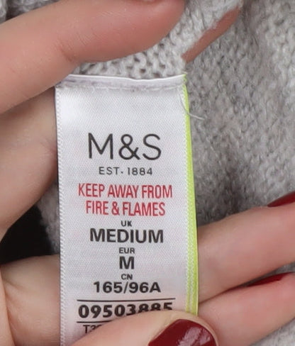 Womens UK Size M Marks and Spencer Grey Pullover Jumper