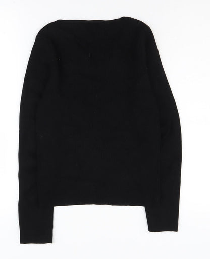 Zara Women's Black Cardigan L Long Sleeve Knit