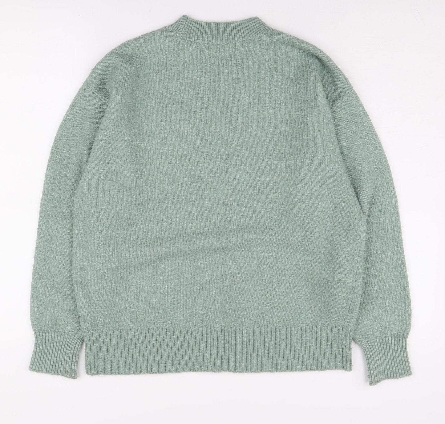 Womens UK Size S H&M Green Pullover Jumper