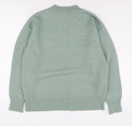 Womens UK Size S H&M Green Pullover Jumper