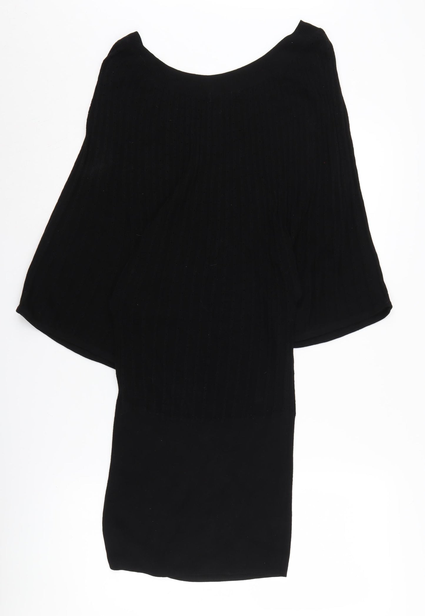 H&M Black Viscose Dress, Medium, Women's, Knit
