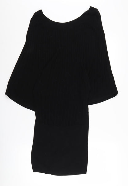 H&M Black Viscose Dress, Medium, Women's, Knit