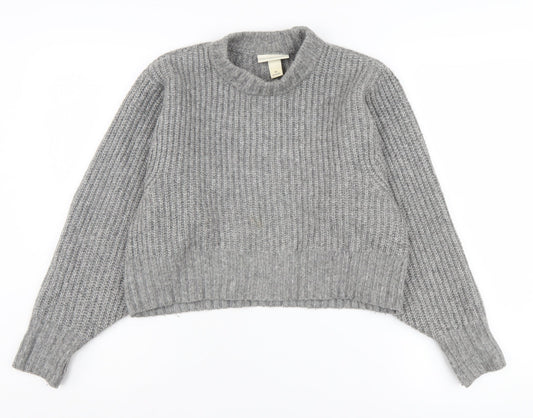 Womens UK Size XS Monki Grey Pullover Jumper