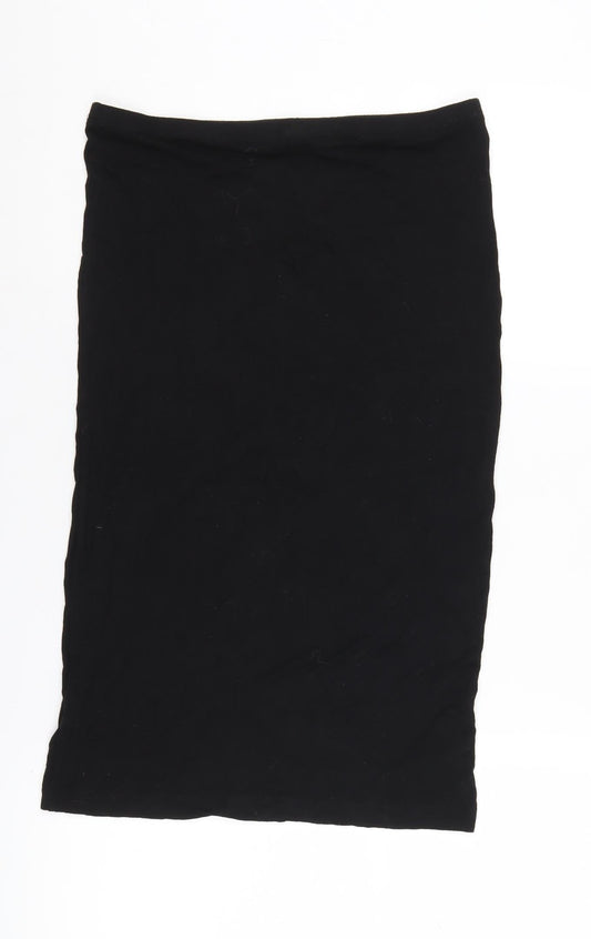 H&M Women's Black Pencil Skirt, Size S, Viscose Blend