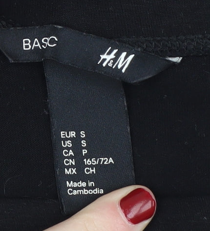 H&M Women's Black Pencil Skirt, Size S, Viscose Blend