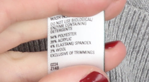 Womens UK Size S Marks and Spencer Grey Pullover Jumper