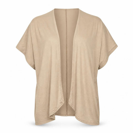 Womens UK Size M/L Boohoo Beige Open Cardigan