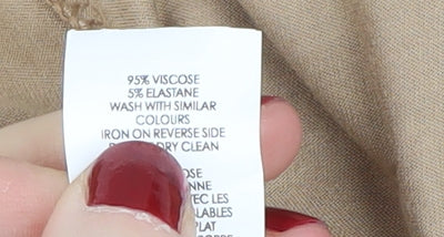 boohoo Womens Beige M/L Open Cardigan Short Sleeve Casual