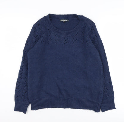 Womens UK Size 10 Bonmarché Blue Pullover Jumper