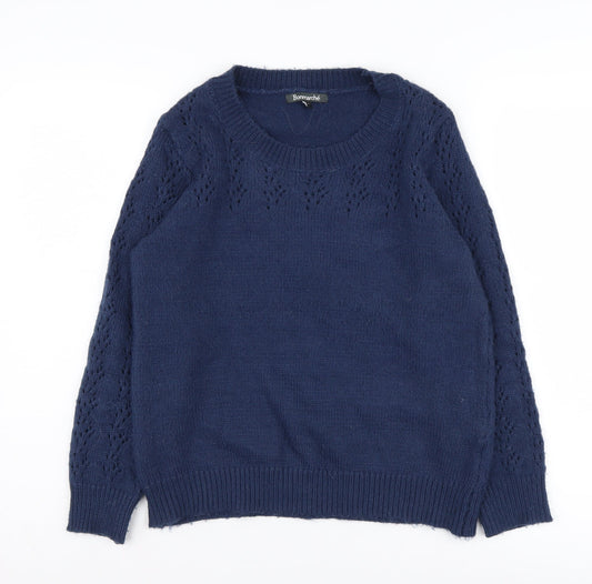 Womens UK Size 10 Bonmarché Blue Pullover Jumper