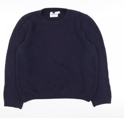 Topman Men’s Blue Chunky Knit Pullover Jumper M