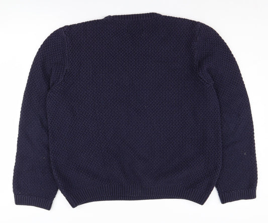 Topman Men’s Blue Chunky Knit Pullover Jumper M