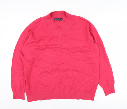 Womens UK Size M Marks and Spencer Red Jumper Jumper