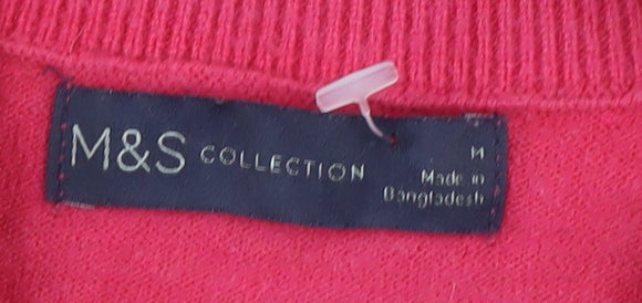 Womens UK Size M Marks and Spencer Red Jumper Jumper