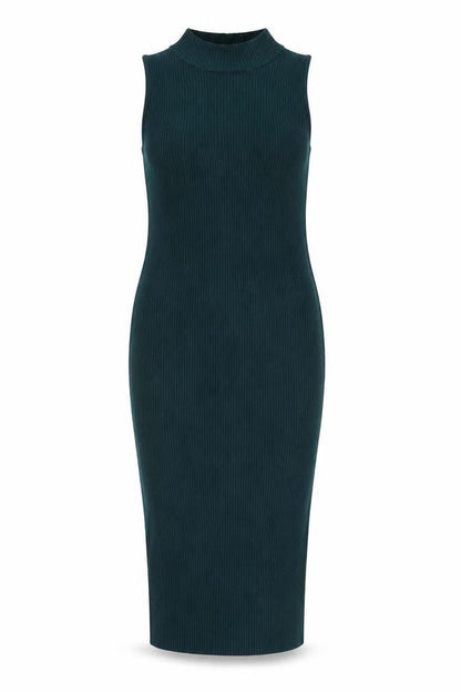 Miss Selfridge Green Bodycon Mock Neck Dress Size 12