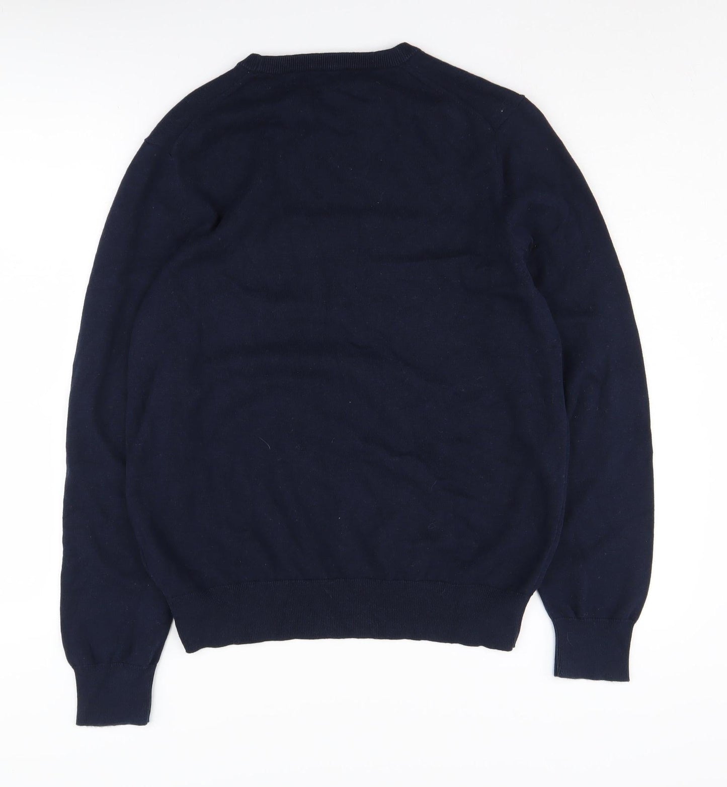 Marks and Spencer Men's Blue Pullover Jumper - Size M
