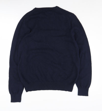 Marks and Spencer Men's Blue Pullover Jumper - Size M