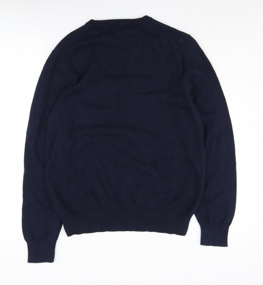 Marks and Spencer Men's Blue Pullover Jumper - Size M